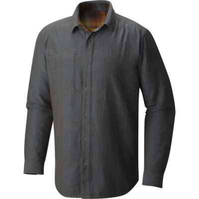 Camisa Mountain Hardwear Reversible Plaid Manga Larga Hombre Gris Oscuro - Chile OMS578014